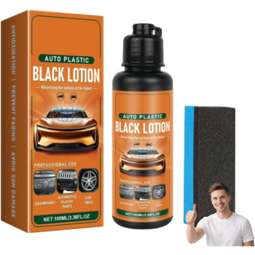 (1pcs, -) Kit riparatore plastica auto, pulisci e ripristina nero