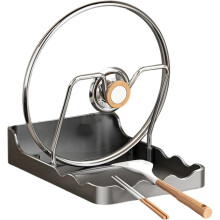 (Grey-Single-Pot, -) Supporto multiuso per coperchi e taglieri, organizer cucina