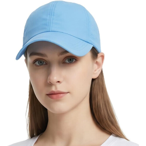 (B-sky Blue, -) Ανδρικό καπέλο βάσης με προστασία UV, ρυθμιζόμενο - Καπέλο ψαρέματος