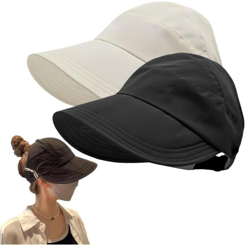 (Black+beige, -) Ανδρικό καπέλο βάσης με προστασία UV, ρυθμιζόμενο - Καπέλο ψαρέματος