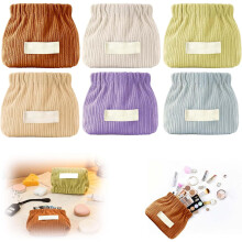 (6 Color, -) Organizador Mini Elástico para Tira de Cabelo Corduroy, Pequeno para Viagem