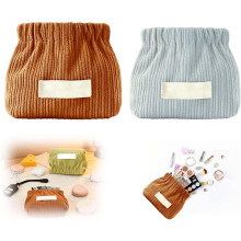 (D Set, -) Organizador Mini Elástico para Tira de Cabelo Corduroy, Pequeno para Viagem