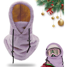 (Purple, One Size) Passamontagna Sherpa, cappello termico e sciarpa invernale