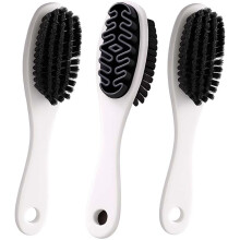 (White Handle/3pcs, -) 2-in-1 mokkakenkäharja ja pyyhekumi, kumikiillotus nubukille ja nahalle