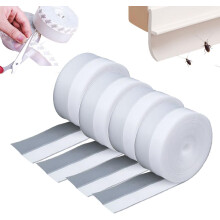(Transparent/4pcs, wideth 1.37 inch) Burlete puerta silicona autoadhesivo, junta impermeable cortavientos