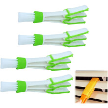 (White/4pcs, -) Upgrade Detachable Window Blind Cleaner, 7 Fingers Dusting Tool for Vents & Fans