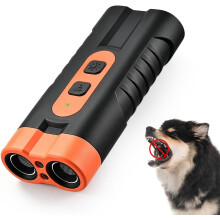 (Black orange, -) Dispositivo antiladridos perros, ultrasonido herramienta recargable