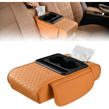 (A-Orange, -) Funda consola central 5 en 1, cuerina con bolsillos laterales portavasos