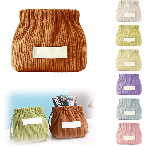 (Coffee, -) Mini organizer elastico fermacapelli in velluto, portatile