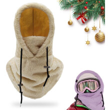 (Khaki, One Size) Passamontagna Sherpa, cappello termico e sciarpa invernale