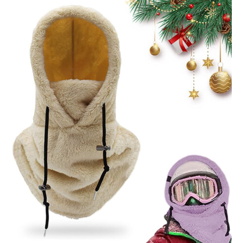 (Khaki, One Size) Passamontagna Sherpa, cappello termico e sciarpa invernale