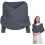 (Dark Grey, One Size) Πλεκτό κασκόλ με μανίκια για γυναίκες, σάλι - Φθινοπωρινό δώρο 1
