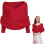 (Red, One Size) Πλεκτό κασκόλ με μανίκια για γυναίκες, σάλι - Φθινοπωρινό δώρο 1