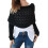 (Black, One Size) Γυναικείο πλεκτό πόνσο με μανίκια, κασκόλ σάλι (ίδιο με 162) - Wrap 1