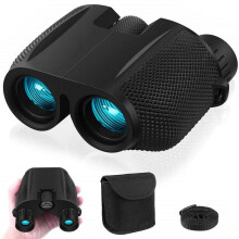 10x25 compact binoculars for observation, theatre, concerts, hunting and sports (black)