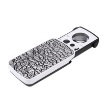 30x - 60x - 90x optische vergrootglas voor sieraden, juweliersloep, LED-vergrootglas (zilver) - BOB