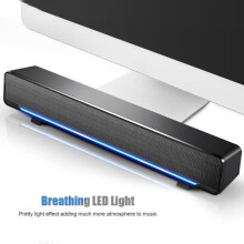 Soundbar - TMISHION - Wired USB - Stereo - Surround Sound Box - 3.5 mm Input