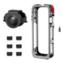 Metal Frame Rabbit Cage for Insta 360 X5 Protective Case with Cold Shoe 1/4 Expansion Bracket Action Camera Accessories
