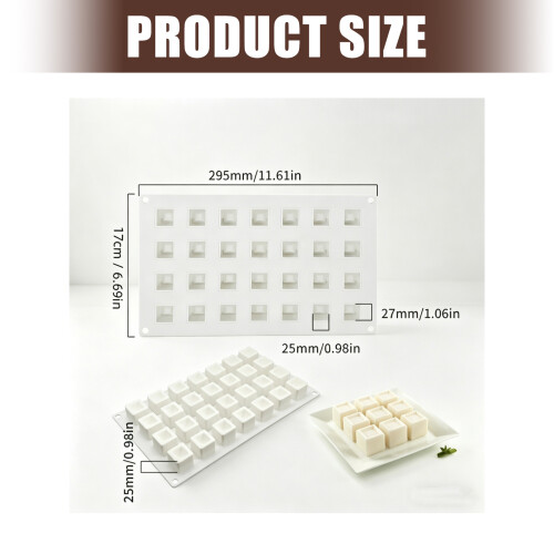Multifunctional Dessert Molds Square Shape Kitchen Baking 2