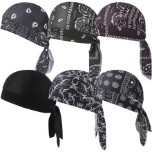 (D 6pcs, -) Paisley Kühlung Kopftuch Cap Set, Motorrad Haarschutz & Schädelkappe