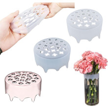 (Mix 3PCS, -) Stretch Silicone Blossom Grid Flower Arranger, Reusable Floral Grid for Vase