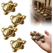 (25mm 4pcs, -) Pyriet kristal schildpad – mini hangende schildpad voor DIY sieraden en huisdecor
