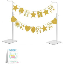 (2*w, -) Verstelbare tafel banner hanger standaard – display houder voor kransen en banners