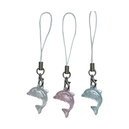 Lebendiger Schlüssel-Organizer mit Delfin-Perlen,-transparent 1