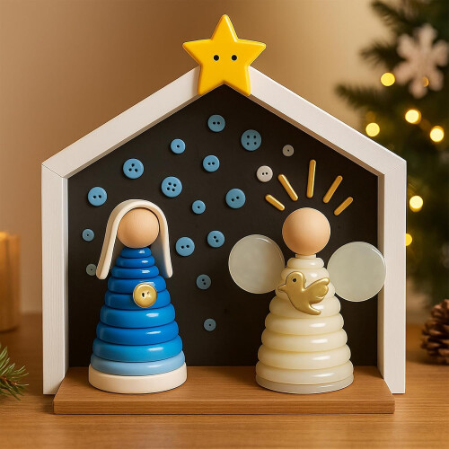 (#10, -) Kit bouton crèche Noël, décoration sapin 1