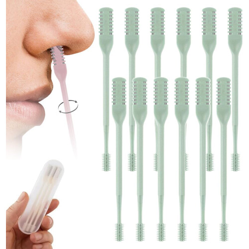 (Green, 12 PCS) Κόφτης μύτης 2 σε 1 360 (ίδιο) - Με αφαιρέτη αυτιών