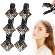 (Square-G, -) Presilha de Cabelo com Cristal Brilhante 2025, Duckbill para Mulher