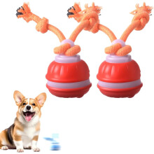 (Orange 2pcs, -) Giocattolo cane interattivo tattile, palla rotolante ricaricabile