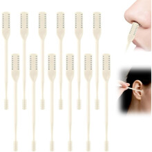 (Beige, 12 PCS) Tagliacapelli naso 2-in-1 2025, rotante 360 con leva orecchie