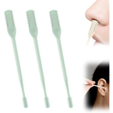 (Green, 3 PCS) Tagliacapelli naso 2-in-1 2025, rotante 360 con leva orecchie