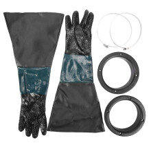 Guantes de Chorro de Piezas de Chorro de de 60 cm con Juntas TóRicas para Gabinete Chorro de