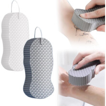 (White+gray, -) 2025 magische exfoliërende badspons – zachte en milde body scrub bal