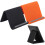 (Orange+Black, -) Support téléphone pliable silicone, antidérapant angle 1
