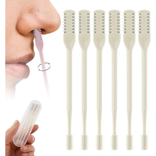 (Beige, 6 PCS) Κόφτης μύτης 2 σε 1 360 (ίδιο) - Με αφαιρέτη αυτιών