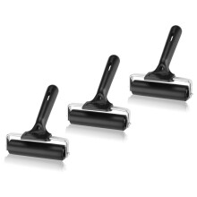 Rodillo de Goma Brayer de 3 Piezas, Rodillo de Estampado, Herramienta de Rodillo de Encolado para Impresión, Aplicación de Pegado, Tamaño de 3,75