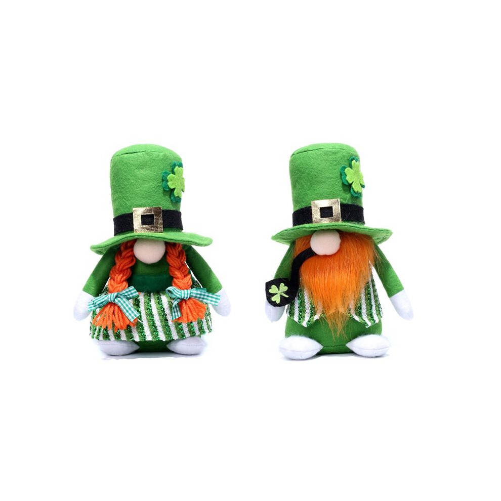 St Patricks Day Gnomes Decorations, Lucky Gnomes Plush For The Home, St Patricks Day Stuffed Doll Gifts For Decor Green Wella Elements
