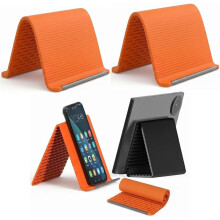 (Orange*2, -) Support téléphone silicone flexible 2026, pliable angle