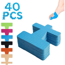 (Blue, 40PCS) 40 stuks voorgeknipte bunion corrector tape – kinesiologie voor grote teen pijnverlichting