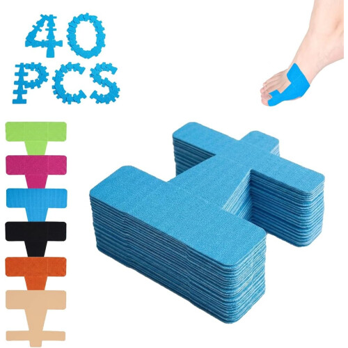 (Blue, 40PCS) ταινία διορθωτή μπουνιον, κινησιολογία - Ανακούφιση μεγάλου δακτύλου