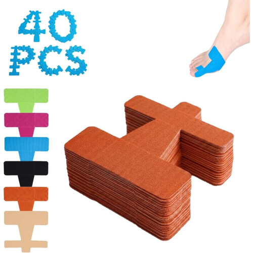(Orange, 40PCS) ταινία διορθωτή μπουνιον, κινησιολογία - Ανακούφιση μεγάλου δακτύλου