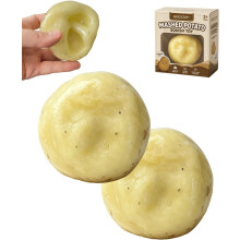 (2pcs, -) Puré patata blandito realista 2.4", bola estrés handmade adolescentes