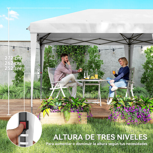 Outsunny Carpa Plegable Blanco 585 x 295 x 272 cm 2