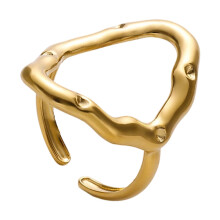 Open Band Geometric Ring Stainless Steel Versatile Stylish-6
