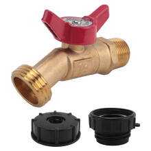 IBC Tote Fitting,275-330 Gallon IBC Tote Tank Adapter Fine Thread Tote Valve,Lead-Free Brass Hose Faucet Valve Tool