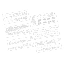 6Pcs Fishing Lure Painting Templates PVC Drawing Stencils for