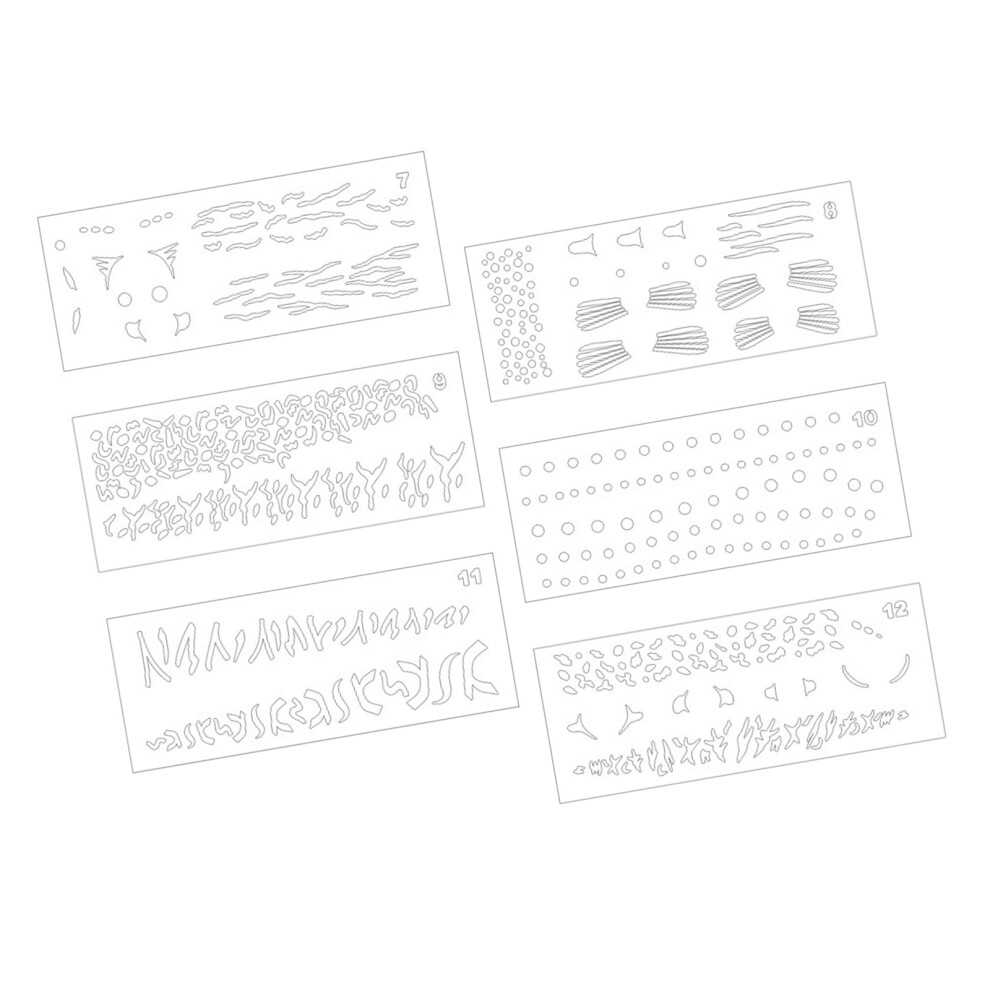 6Pcs Fishing Lure Templates Washable Pvc Drawing Stencils For 7704001245615